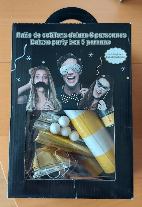 NEUF - Boîte de cotillons pour 6 personnes, Hobby en Vrije tijd, Feestartikelen, Nieuw, Feestartikel, Ophalen of Verzenden