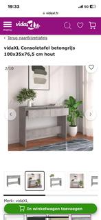 vidaXL Consoletafel betongrijs 100x35x76,5 cm hout, Ophalen, Zo goed als nieuw