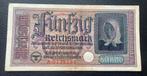 50 Reichsmark 1939-1944, Los biljet, Duitsland, Ophalen of Verzenden