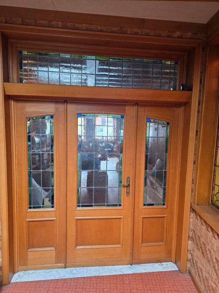 Verschillende deuren (Eik) met loodglas, Doe-het-zelf en Bouw, Deuren en Vliegenramen, Zo goed als nieuw, Ophalen