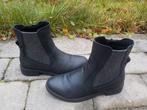 belle chaussure zippée mi-haute en cuir noir taille 41, Jana, Enlèvement ou Envoi, Comme neuf, Chaussures basses
