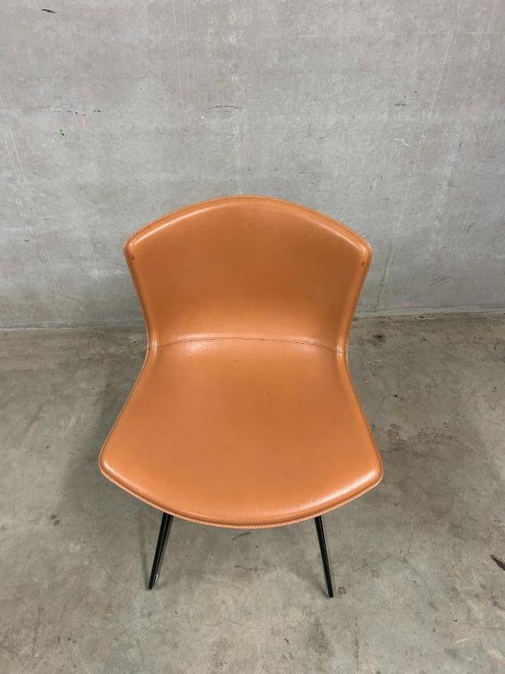 Knoll International Bertoia Lederen eetkamerstoelen, Huis en Inrichting, Stoelen, Zo goed als nieuw, Vijf, Zes of meer stoelen