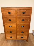 Kast in teak met schuiven, Huis en Inrichting, Ophalen, 5 laden of meer, 100 tot 150 cm, Teakhout