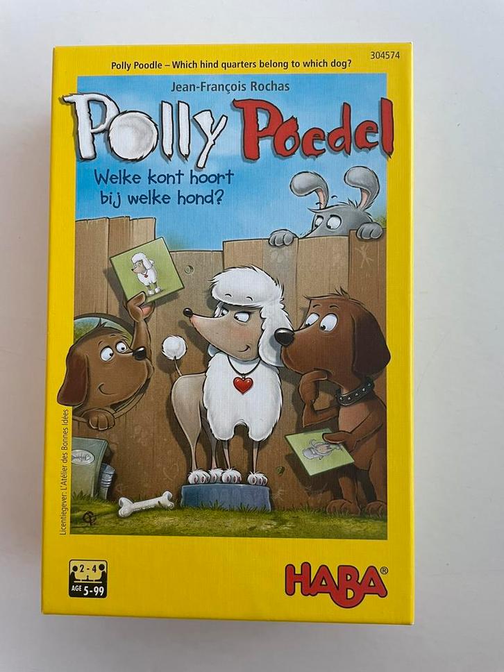 Haba gezelschapspel polly poedel 5+, Hobby en Vrije tijd, Gezelschapsspellen | Kaartspellen, Zo goed als nieuw, Ophalen of Verzenden