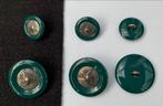 Groene metalen hartknopen - 18 mm en 27 mm, Ophalen of Verzenden, Nieuw