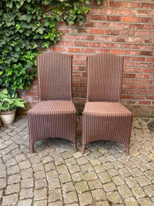 2 stoelen of tuinstoelen vincent sheppard bruin -, Tuin en Terras, Tuinstoelen, Ophalen