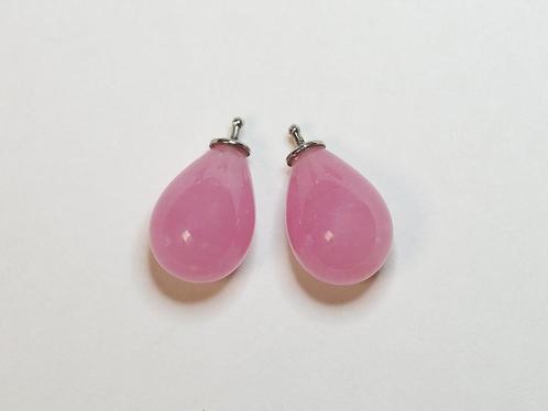 Roze creoolhangers Heide Heinzendorff E050111, Handtassen en Accessoires, Oorbellen, Zo goed als nieuw, Hangers, Zilver, Roze