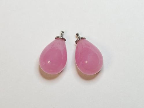 Roze creoolhangers Heide Heinzendorff E050111, Bijoux, Sacs & Beauté, Boucles d'oreilles, Comme neuf, Pendantes, Argent, Rose