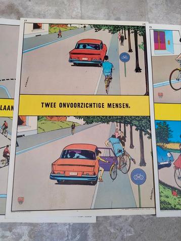 Volledige reeks schoolplaten,24 tekeningen. 15€ t stuk, Antiek en Kunst, Antiek | Schoolplaten, Ophalen