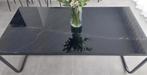 Zwart marmer eettafel 180 x 90 x 74cm
Metalen onderstel, Ophalen