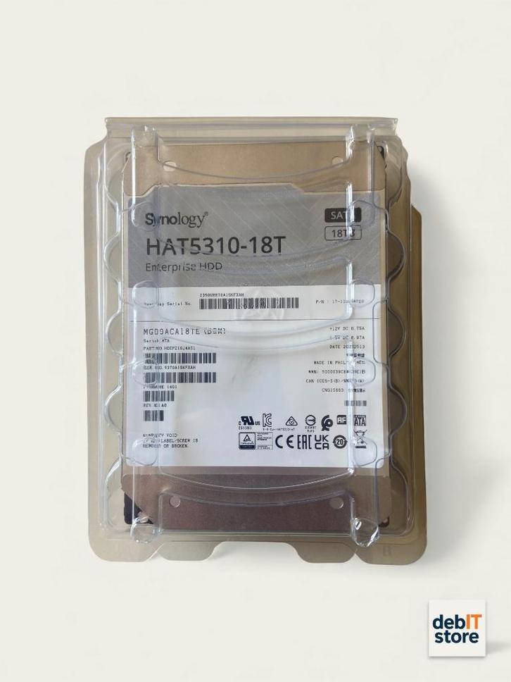Disque dur NAS Synology 18 To - HAT5310-18T (900 heures), Informatique & Logiciels, Disques durs, Neuf, Serveur, SATA, Enlèvement ou Envoi