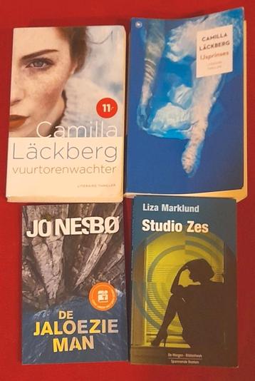 4 Scandinavische krimi boeken; marklund, läckberg & nesbø beschikbaar voor biedingen
