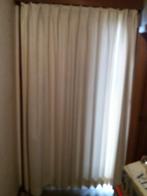 20 gordijnen met bevestigingen  en lint, Huis en Inrichting, Stoffering | Gordijnen en Lamellen, Ophalen, Gebruikt, Wit