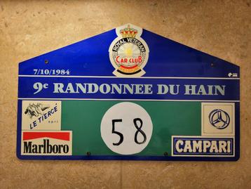 Oude plaquette van Royal Vetran Car Club België 1984   beschikbaar voor biedingen