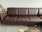 Lederen bank en dagbed, Huis en Inrichting, Ophalen, Gebruikt, Minder dan 75 cm, Hoekbank