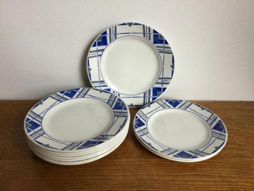 10 oude dessertbordjes Ceranord Basque, Antiek en Kunst, Antiek | Servies los, Ophalen of Verzenden