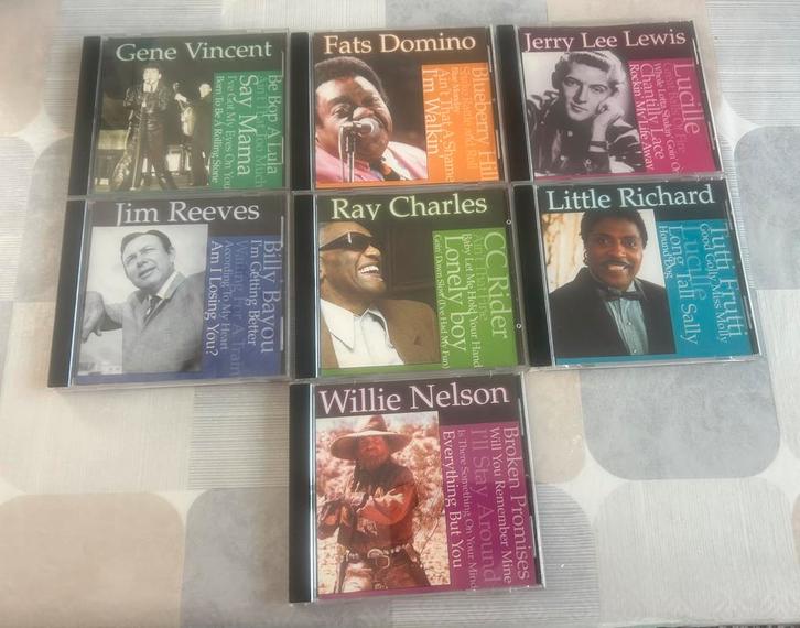7-delige cd reeks Gene Vincent,Fats Domino,Jerry Lee Lewis.., Cd's en Dvd's, Cd's | Pop, Gebruikt, Boxset, Ophalen of Verzenden