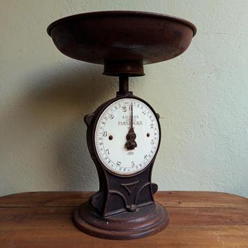 Weegschaal SALTER'S Family Scale No 50 Gietijzer Emaille Oud beschikbaar voor biedingen