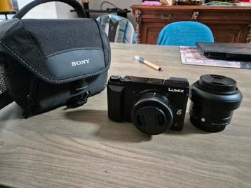 Lot Panasonic Gx 80 + 2 objectifs + sacoche beschikbaar voor biedingen