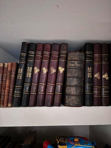 Grote collectie Antieke boeken 40stuks beschikbaar voor biedingen