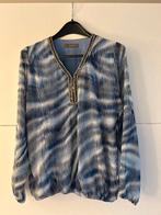 Mer & Sud blauwe blouse met print, Kleding | Dames, Blouses en Tunieken, Blauw, Maat 46/48 (XL) of groter, Ophalen of Verzenden