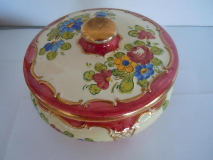 Potje keramiek handgeschilderd atelier Rigo Brussel, Antiek en Kunst, Antiek | Keramiek en Aardewerk, Ophalen of Verzenden