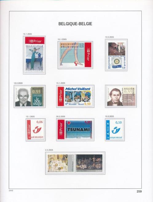 Jaar 2005, minder dan postprijs, op gratis DAVO Luxe, Postzegels en Munten, Postzegels | Europa | België, Postfris, Postfris, Ophalen of Verzenden