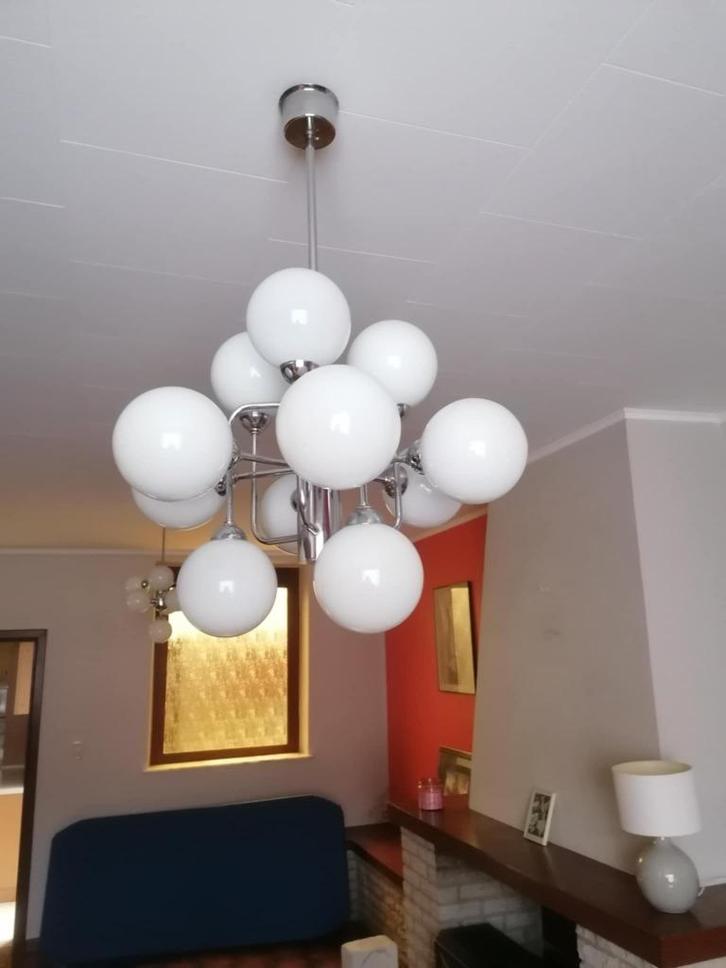 Lustres globulaires, Maison & Meubles, Lampes | Lustres, Comme neuf, Verre, Enlèvement