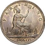1 Farthing 1860 Queen Victoria United Kingdom, Postzegels en Munten, Ophalen of Verzenden, Losse munt, Overige landen