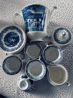 Blauw Maastrichts koffie service 12 deels, Antiek en Kunst, Antiek | Servies compleet, Ophalen