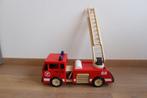 Pintoy Grote Houten Brandweerauto, Kinderen en Baby's, Ophalen, Zo goed als nieuw, Duw- of Trekspeelgoed