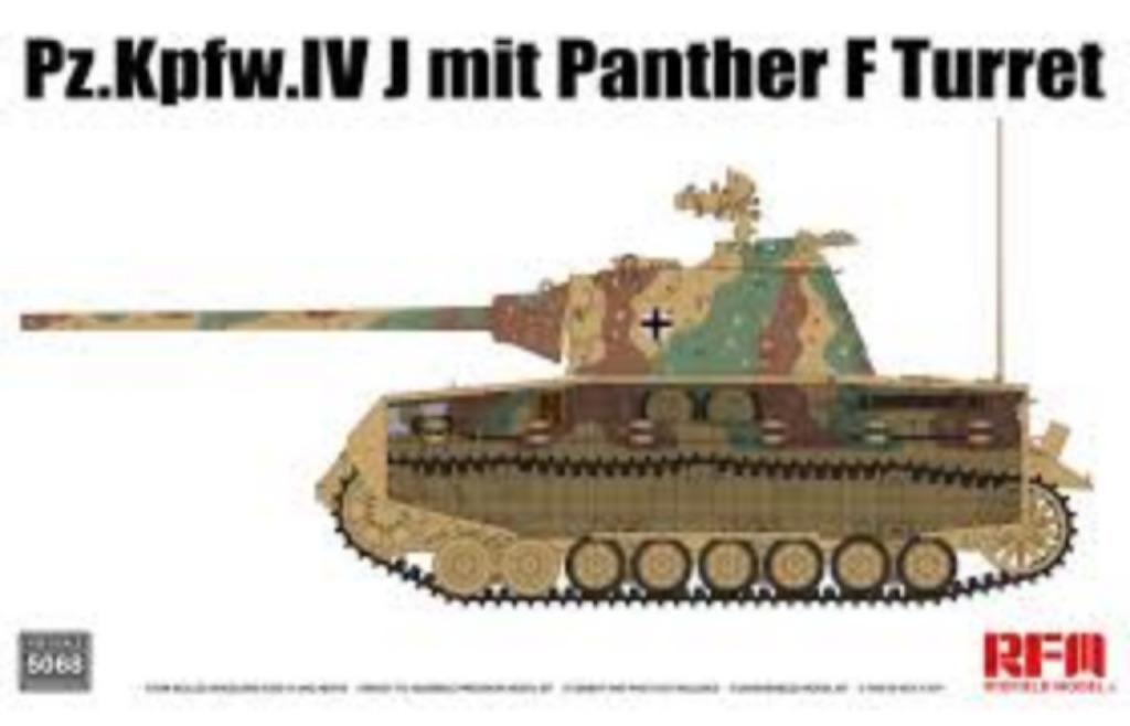 RFM 5068 Pz.Kpfw.IV J mit Panther F Turret échelle 1/35, Overige merken, Tank, 1:32 tot 1:50, Nieuw
