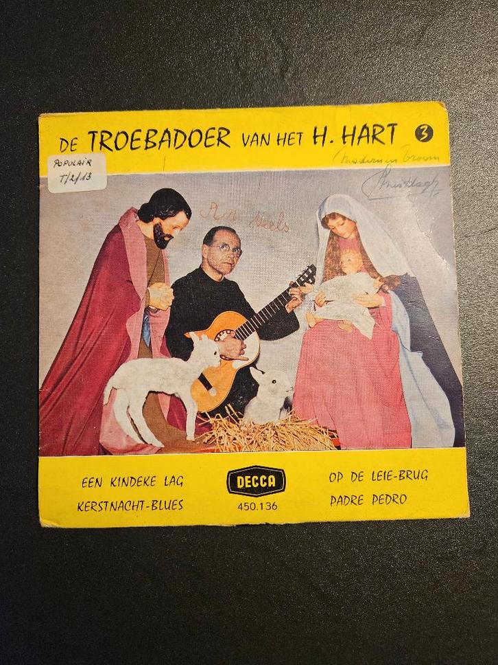 De Troebadoer Van Het Heilig Hart - Een Kindeke Lag, CD & DVD, Vinyles Singles, Utilisé, EP, En néerlandais, 7 pouces, Enlèvement ou Envoi