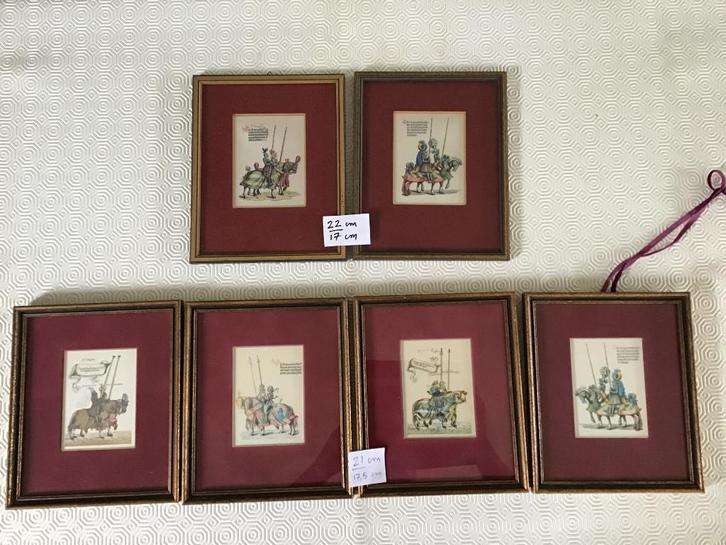 6 kunstwerkjes: handgravure op zijde van Ernst Geissendörfer, Antiquités & Art, Art | Eaux-fortes & Gravures, Enlèvement ou Envoi