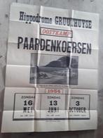 Originele affiche paardenkoersen Oostkamp 1954, Verzamelen, Ophalen of Verzenden