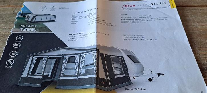 Dorema voortent deluxe, Caravanes & Camping, Auvents, Comme neuf, Dorema, Enlèvement