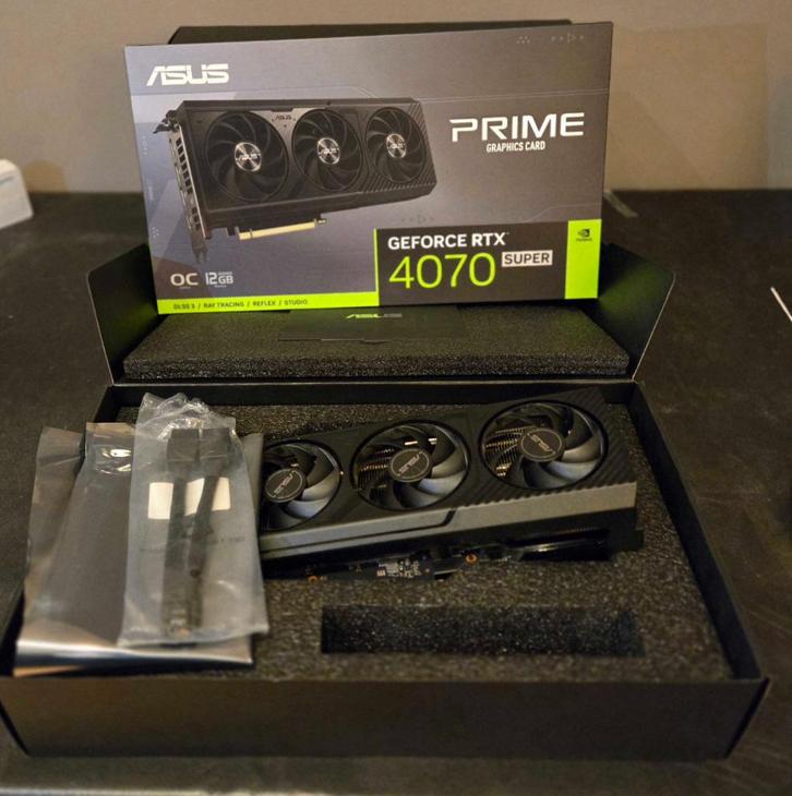 RTX 4070 SUPER ASUS PRIME OC, Computers en Software, Videokaarten, Zo goed als nieuw, Nvidia, PCI-Express 4.0, GDDR6, HDMI, DisplayPort