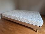 Lit 160x200 + matelas état impeccable, Maison & Meubles, Comme neuf, Brun, Enlèvement, 200 cm