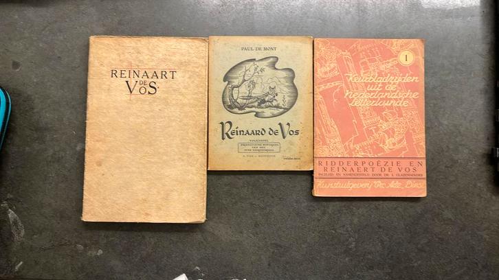 3 x Reinaert de Vos -avec Joris Minne et Paul de Mont (1937), Antiquités & Art, Antiquités | Livres & Manuscrits, Enlèvement