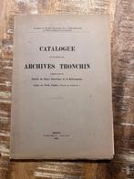 Catalogue de la partie des Archives Tronchin, Antiek en Kunst, Ophalen of Verzenden, Fréd. Gardy
