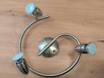 EGLO 3-spot LED-plafondlamp in nikkelchroom + 3 spots, Huis en Inrichting, Ophalen, Gebruikt, Metaal, Moderne