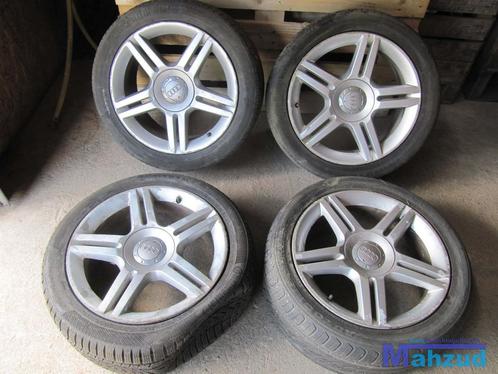 VW SEAT AUDI A4 BANDEN VELGEN 5X112 235 45 17 INCH, Auto-onderdelen, Overige Auto-onderdelen, Audi, Gebruikt, Ophalen