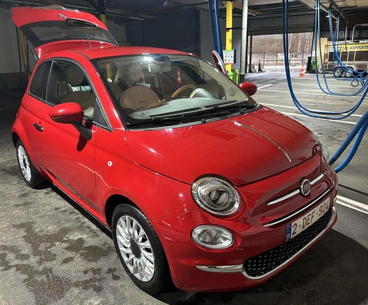 Fiat 500, Autos, Fiat, Particulier, USB, Essence, Euro 6, Coupé, 3 portes, Automatique, Rouge, Beige, Tissu, Enlèvement