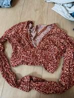 Blouse décolleté fleuries rouge/orangé, Rouge, Taille 38/40 (M), Enlèvement ou Envoi, Zara