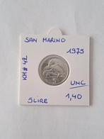San marino 5  lire 1975 UNC, Postzegels en Munten, Munten | Europa | Niet-Euromunten, Ophalen of Verzenden