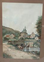Watercolor schilderij - Gesigneerd, Antiek en Kunst, Kunst | Schilderijen | Klassiek, Ophalen of Verzenden
