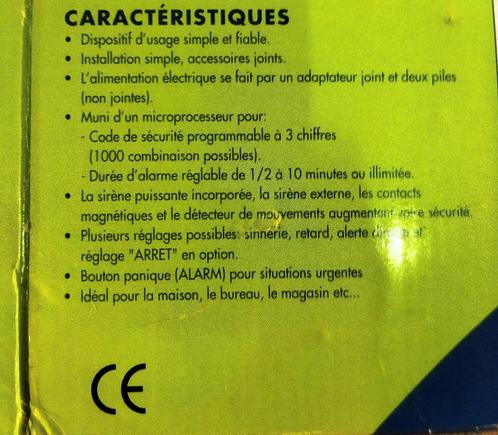 Kit alarme maison ou appartement neuf, Bricolage & Construction, Systèmes d'alarme, Neuf, Sirène, Mouvement, Enlèvement ou Envoi