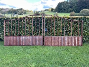 Portail double battants, Jardin & Terrasse, Enlèvement, Comme neuf, Fer, Porte du jardin