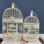 Ronde vogelkooien gemaakt van smeedijzer in 2 maten, Ophalen of Verzenden, Zo goed als nieuw, Metaal, Vogelkooi