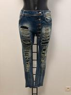 Gescheurde jeans met kant, Kleding | Dames, Broeken en Pantalons, Zayin Liège, Blauw, Ophalen of Verzenden, Zo goed als nieuw